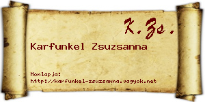 Karfunkel Zsuzsanna névjegykártya